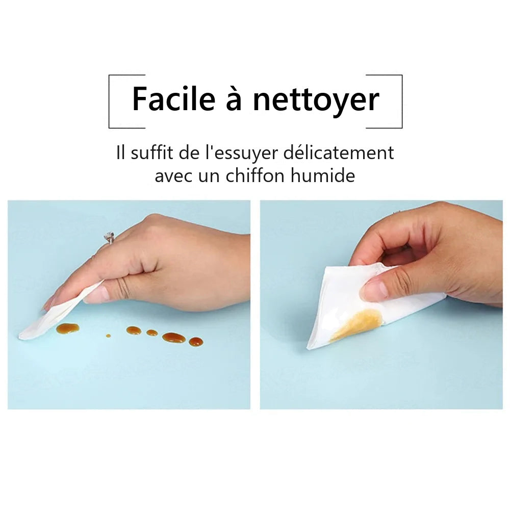 Tapis de souris en cuir PU facile à nettoyer